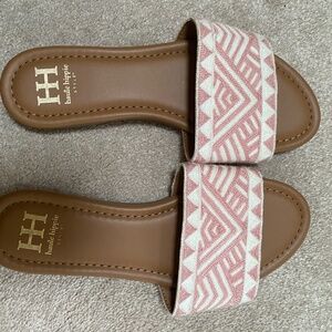 Haute Hippie embroidered slides size 9